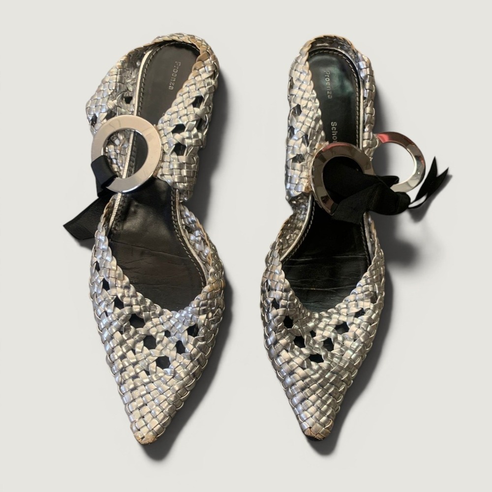 PROENZA SCHOULER Women 40.5 Silver Heel Shoes